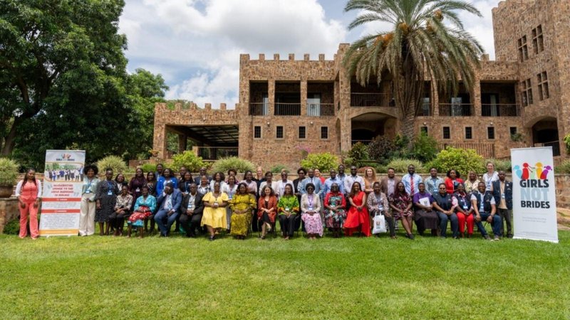 The Malawi National Partnership to End Child Marriage and representatives from Girls Not Brides, February 2025